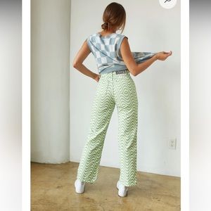 Ragged Green Wave Jeans